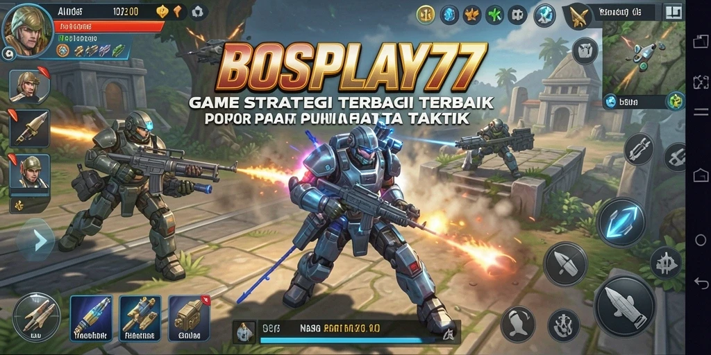 Tampilan gameplay BOSPLAY77 yang menakjubkan dan strategis.