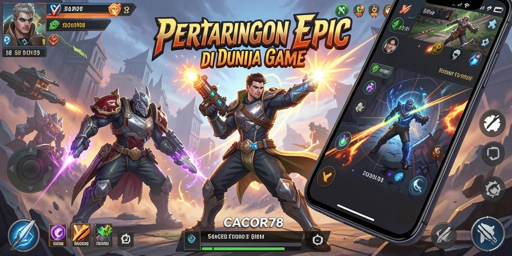 Tangkapan layar menampilkan momen pertarungan intens dalam CACOR78.