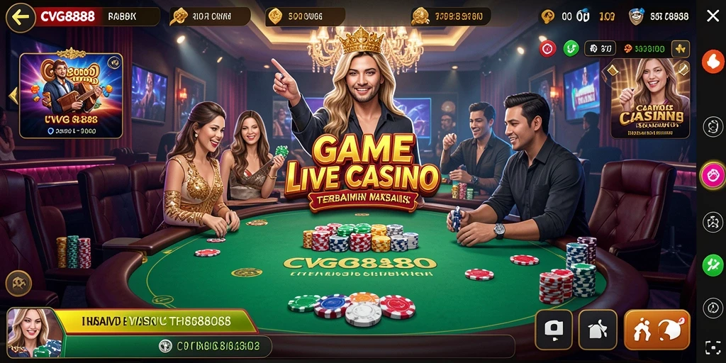 Tampilan gameplay Live Casino yang menarik dan interaktif di CVG8888.