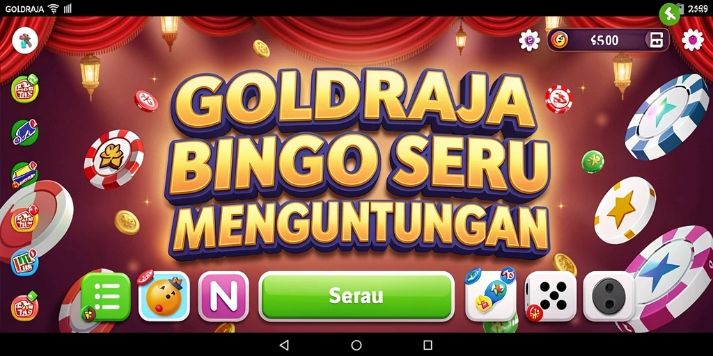 Tampilan gameplay Bingo menegangkan di GOLDRAJA.