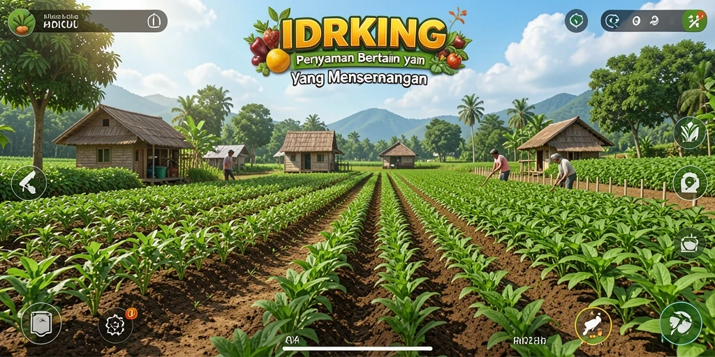 Tampilan menarik dari gameplay <strong>IDRKING</strong> yang menampilkan aktivitas bertani.