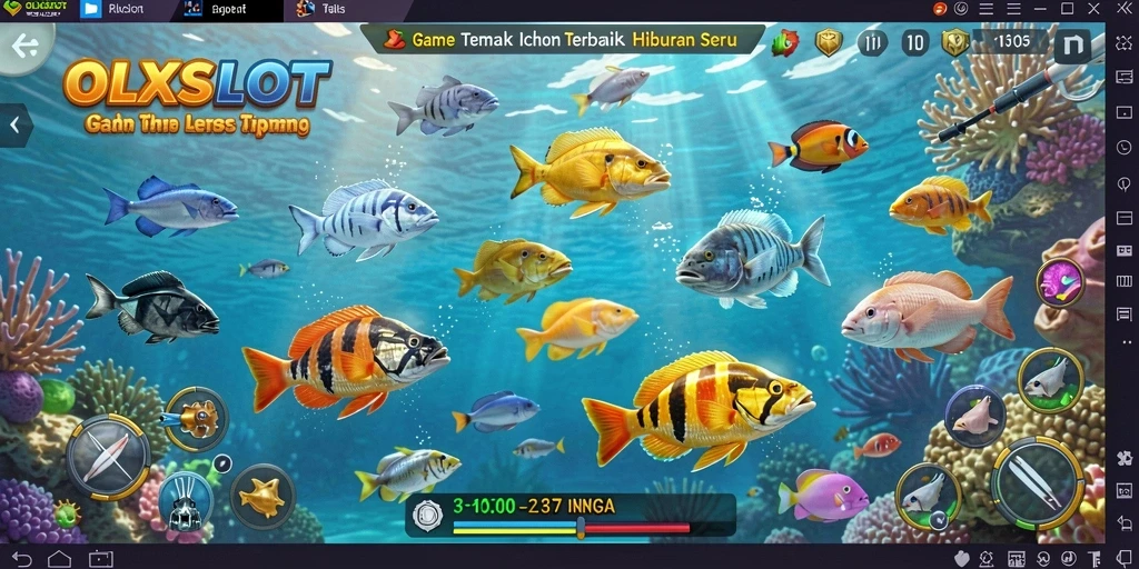 Tampilan menarik OLXSLOT saat menembak ikan di lautan.