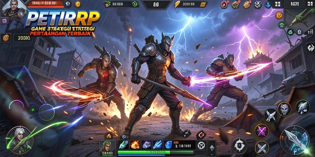Tampilan gameplay seru dengan aksi pertarungan strategis.