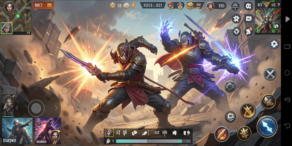 Tampilan gameplay action yang mendebarkan dalam RK77.