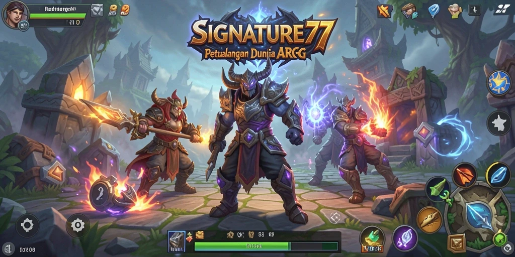 Screenshot menunjukkan karakter beraksi dalam pertarungan ARPG yang intens.
